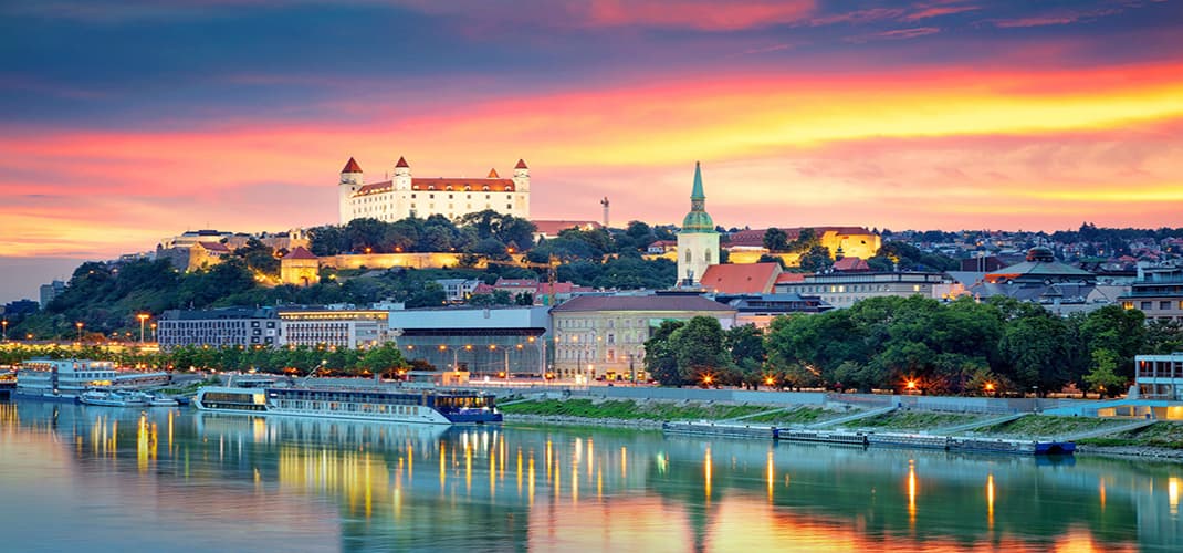 Sunset over Bratislava