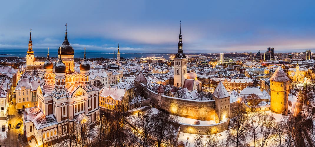 Winter in Tallinn, Estonia