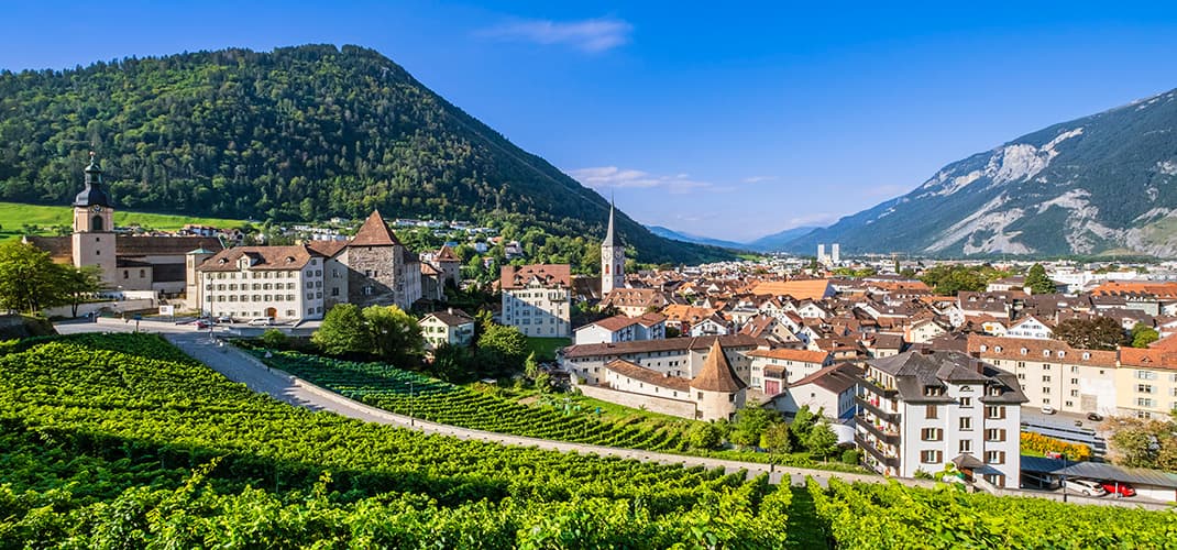 Views over Chur, Switzerland