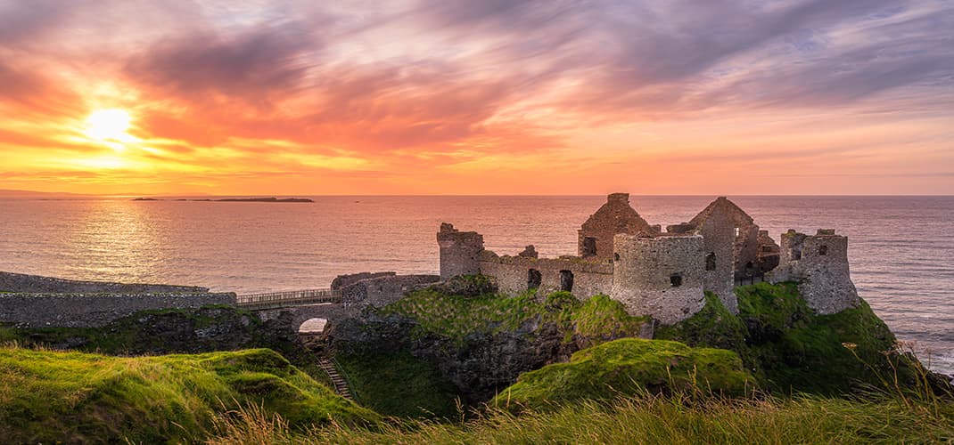 Dunluce Castle at Sunset, Northern Ireland