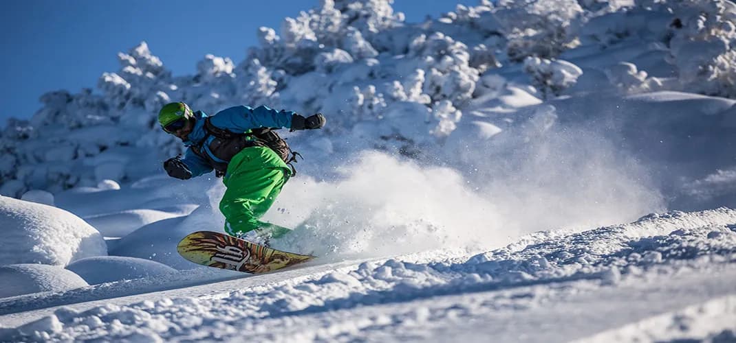 Snowboarding in Borovets, Bulgaria