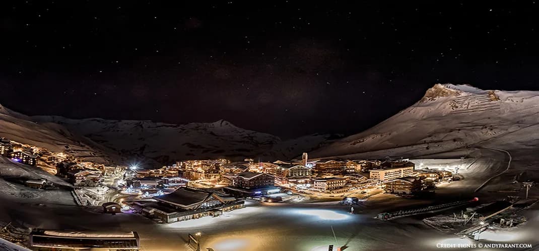 Tignes by Night, Tignes, France