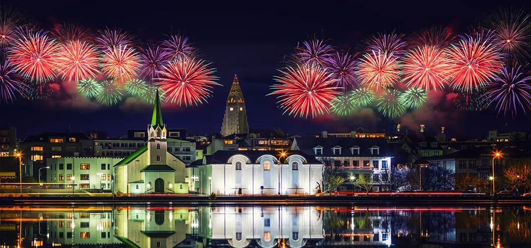 New Years Eve in Reykjavík, Iceland