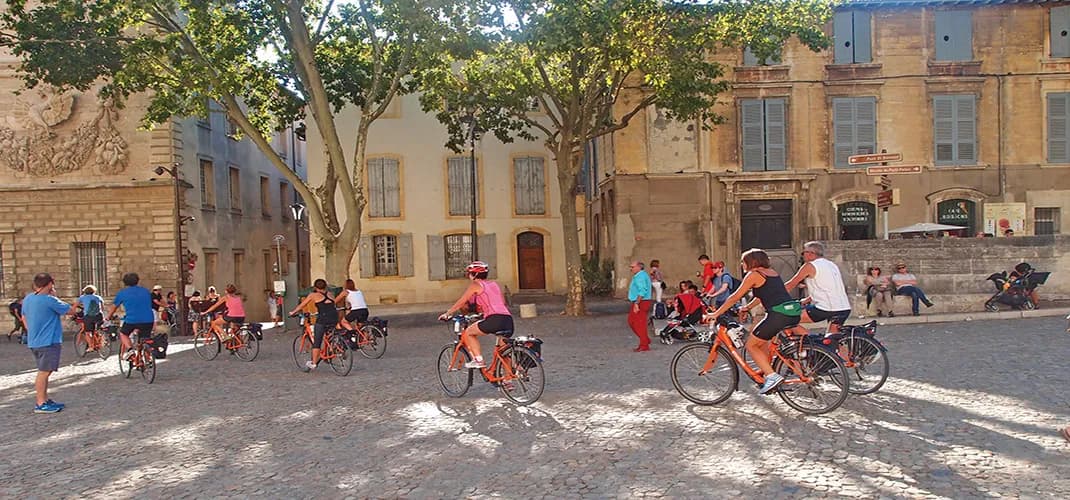 Cycling in Avignon, France