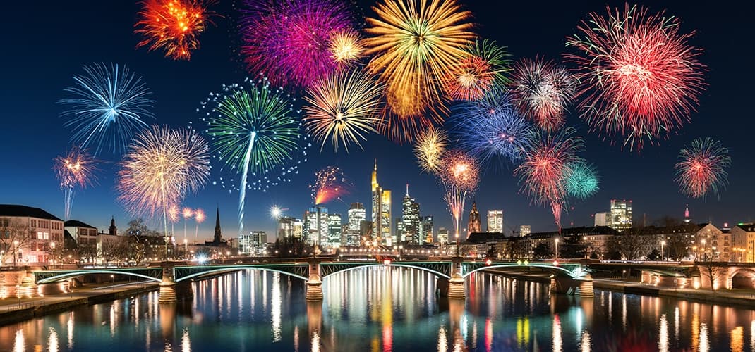 New Year Fireworks, Frankfurt, Germany