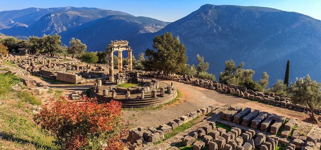 Delphi Athena Pronaia Temple, Greece
