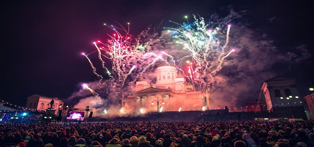 New Year Fireworks, Helsinki, Finland