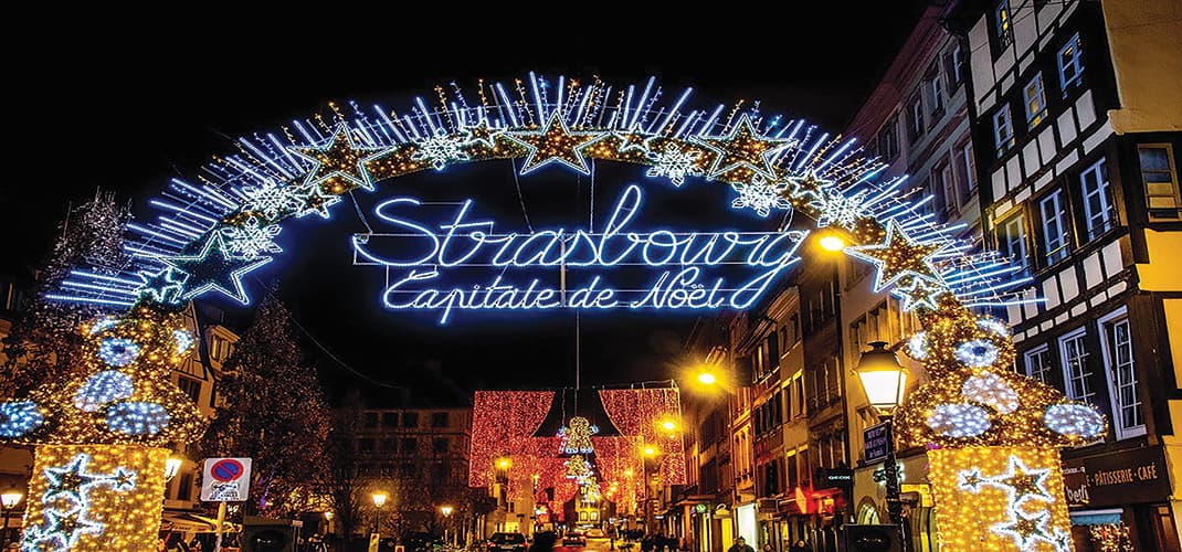 Capitale de Noel Light Arch and Christmas Market, Strasbourg, France