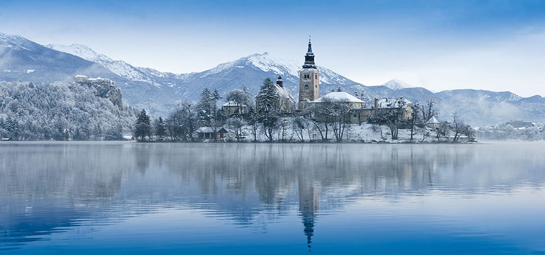 Lake Bled in Winter, Slovenia