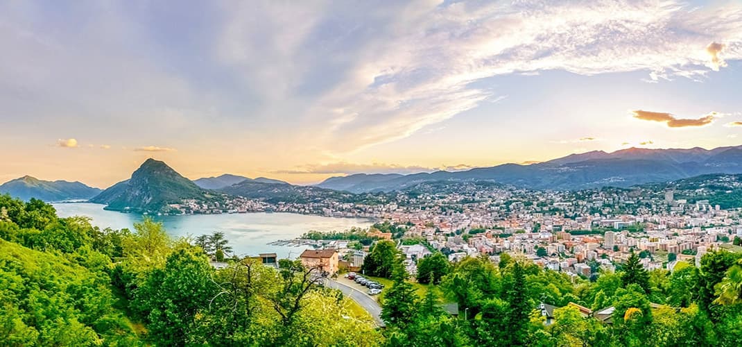 Views over Lago di Lugano, Switzerland