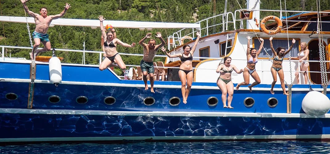 M/S Artemis, Fun Jumping off the Boat, Greece